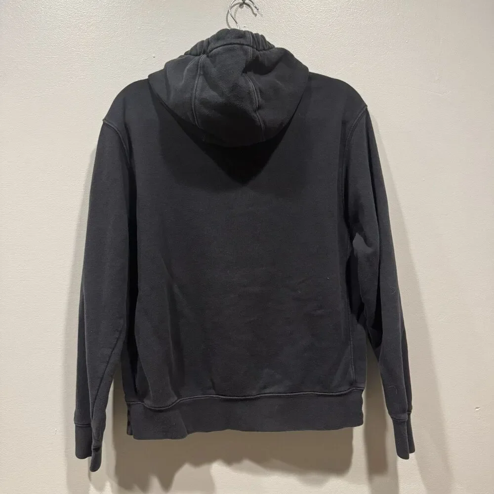 Nike Club Sweatshirt Fleece Hooded Black Pullover Relaxed Streetwear Men Medium